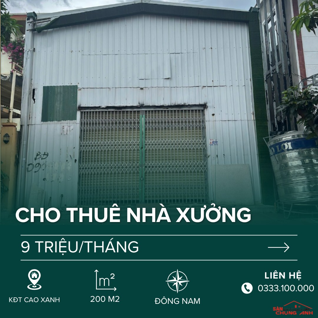THUÊ KHO XƯỞNG PHƯỜNG CAO XANH - QUẢNG NINH