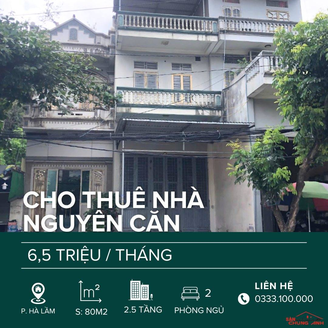 THUÊ NHÀ PHỐ 2,5 TẦNG - PHƯỜNG HÀ LẦM - QUẢNG NINH.