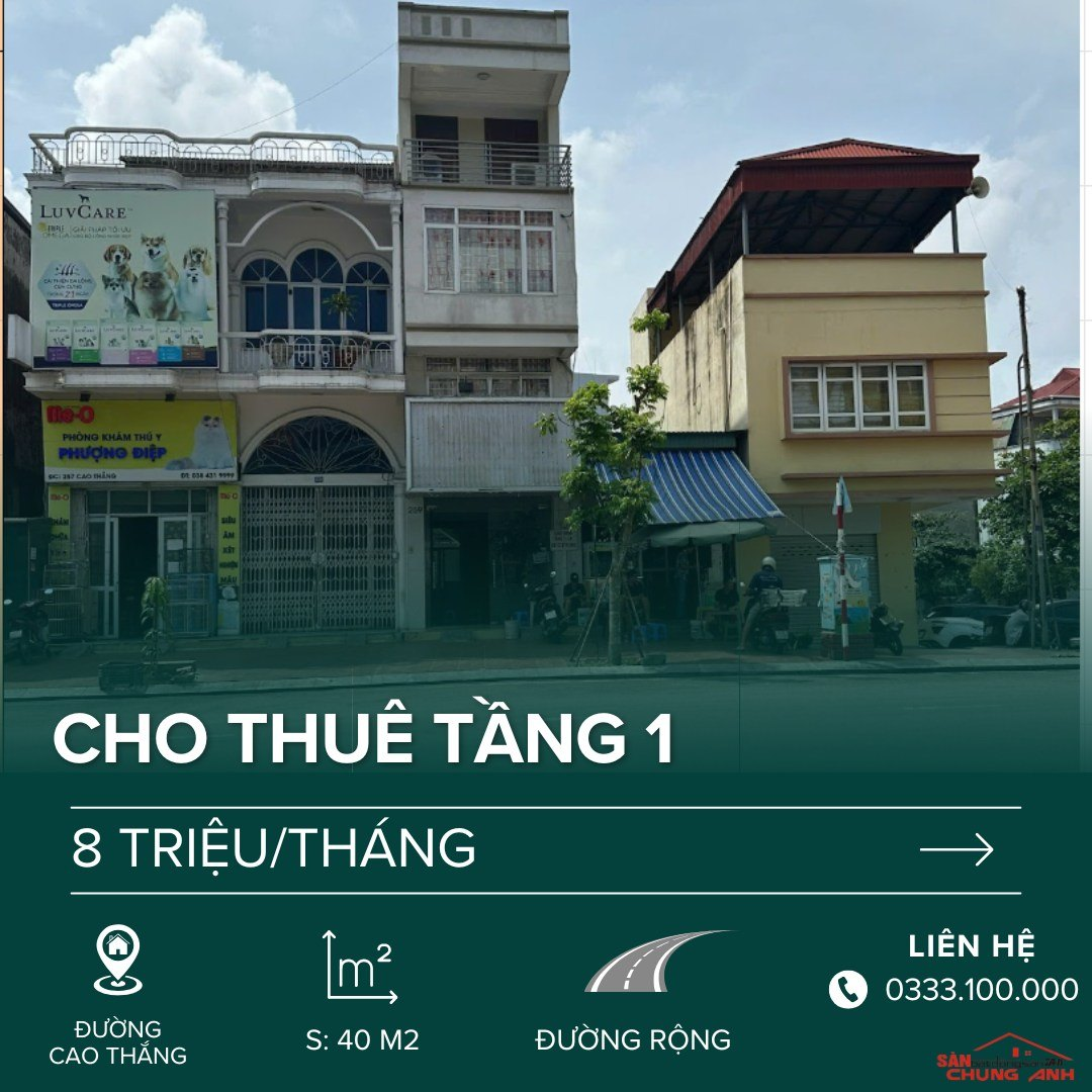 THUÊ TẦNG 1 PHƯỜNG HÀ LẦM (CAO THẮNG CŨ) - QUẢNG NINH.