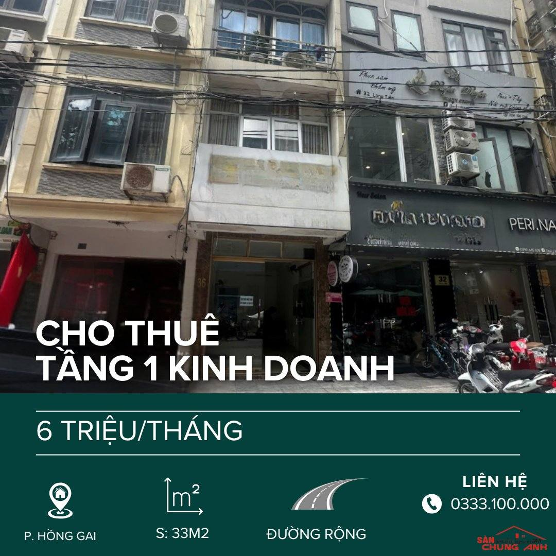 THUÊ TẦNG 1 NHÀ MẶT PHỐ PHƯỜNG HỒNG GAI - QUẢNG NINH.