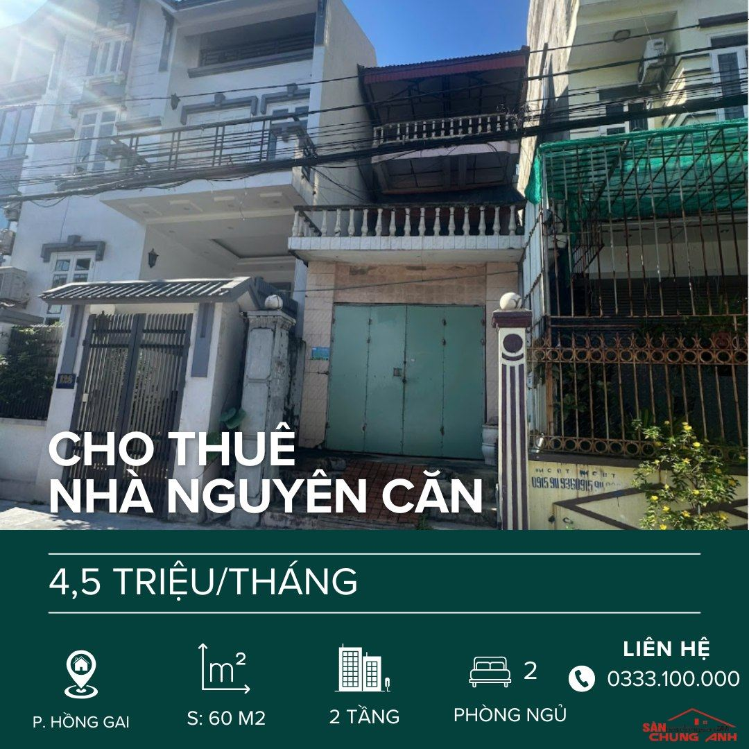 THUÊ NHÀ MẶT PHỐ 2 TẦNG PHƯỜNG HỒNG GAI - QUẢNG NINH.