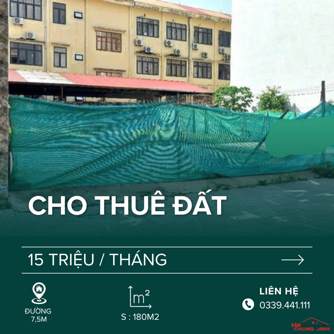CHO THUÊ ĐẤT PHỐ HẢI MINH - PHƯỜNG HẠ LONG - TỈNH QUẢNG NINH