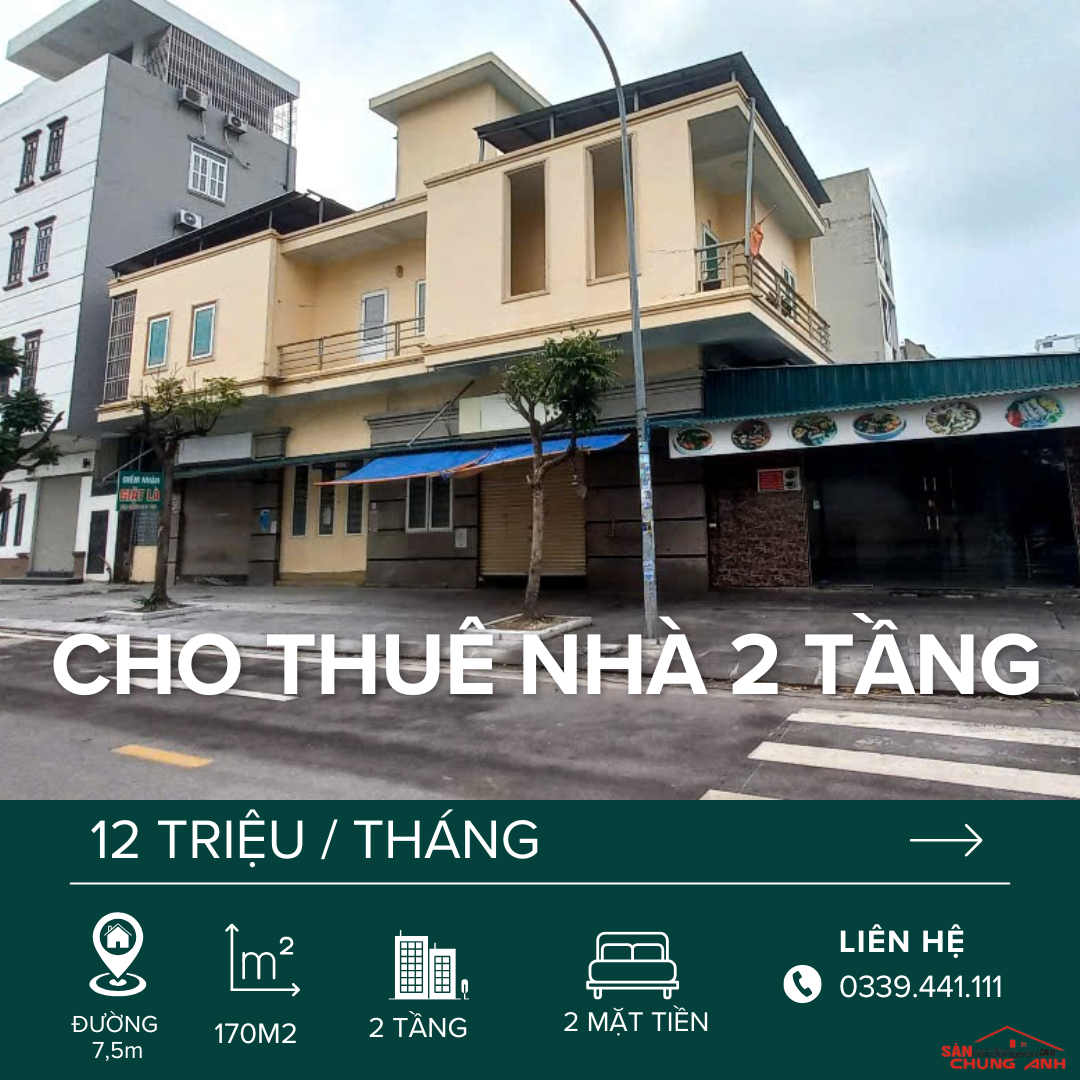 CHO THUÊ NHÀ 2 TẦNG - PHƯỜNG HẠ LONG - TỈNH QUẢNG NINH