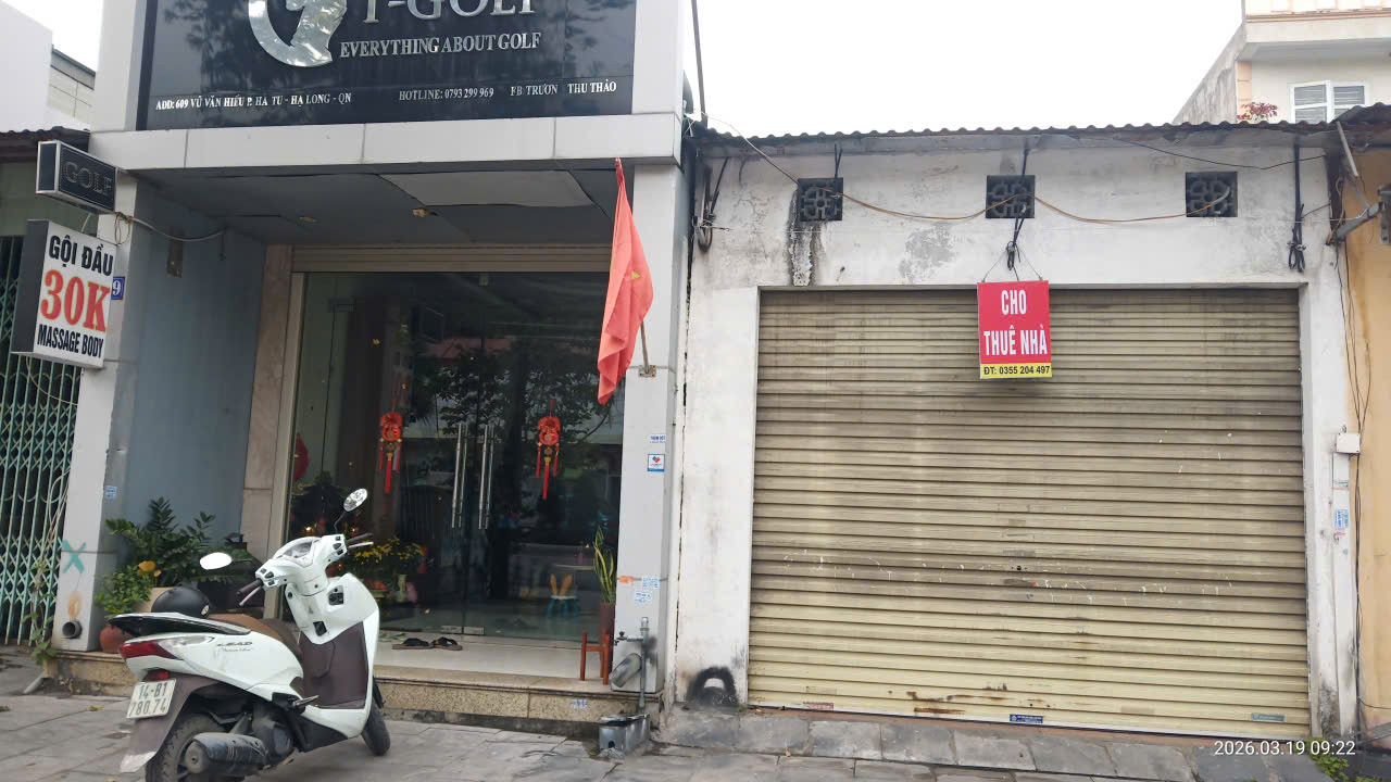 CHO THUÊ NHÀ MẶT ĐƯỜNG QUỐC LỘ 18A PHƯỜNG HÀ TU - TỈNH QUẢNG NINH