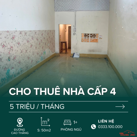 HS14 - THUÊ NHÀ CẤP 4 PHƯỜNG HÀ LẦM (CAO THẮNG CŨ) - QUẢNG NINH.