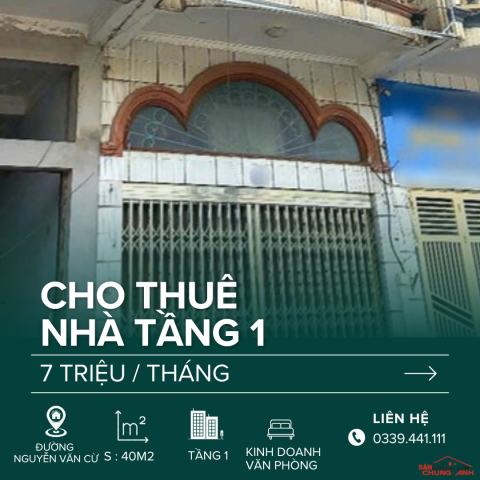 HL54 - CHO THUÊ NHÀ TẦNG 1- PHƯỜNG HẠ LONG - TỈNH QUẢNG NINH.