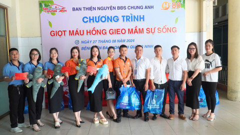BAN THIỆN NGUYỆN BĐS CHUNG ANH TỔ CHỨC HIẾN MÁU NHÂN ĐẠO – GIỌT MÁU HỒNG GIEO MẦM SỰ SỐNG