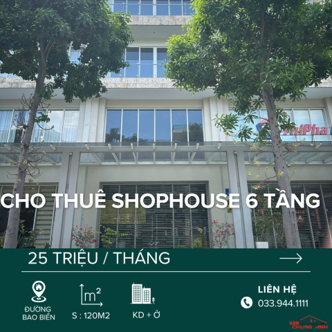 HL118 - CHO THUÊ SHOPHOUSE 6 TẦNG PHƯỜNG HẠ LONG - TỈNH QUẢNG NINH